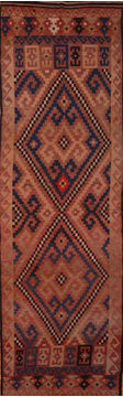 Pakistani Kilim Red Runner 16 to 20 ft Wool Carpet 110694