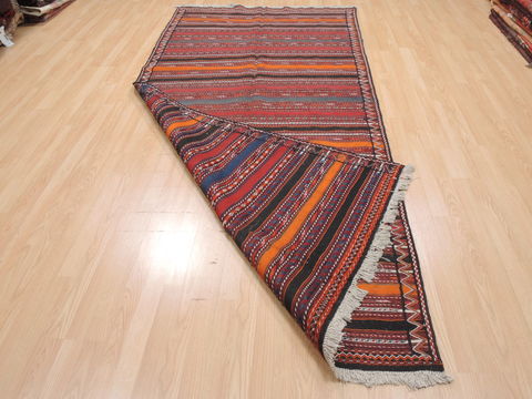 Kilim Red Runner Flat Woven 45 X 100 Area Rug 100-110696 Image 5