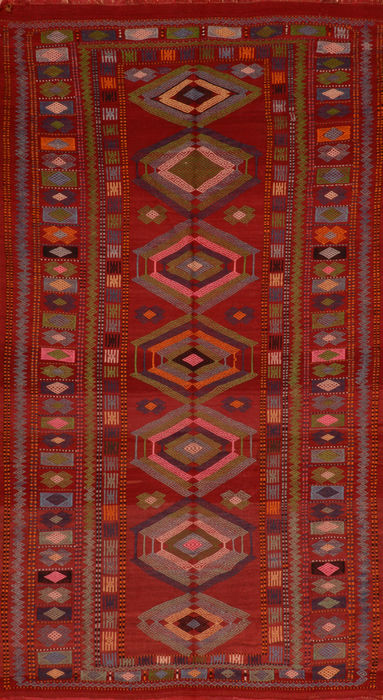 Kilim Red Flat Woven 50 X 95 Area Rug 100-110700 Image 0