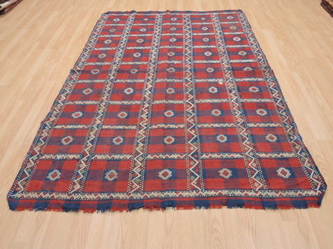 Kilim Blue Flat Woven 51 X 74 Area Rug 100-110701 Image 1