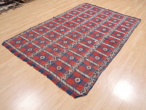 Kilim Blue Flat Woven 51 X 74 Area Rug 100-110701 Image 2