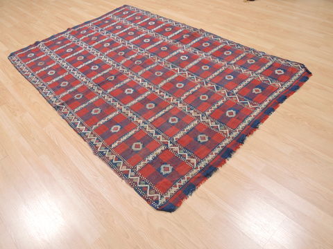 Kilim Blue Flat Woven 51 X 74 Area Rug 100-110701 Image 4