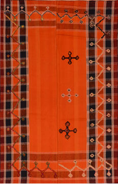 Afghan Kilim Red Rectangle 5x7 ft Wool Carpet 110702