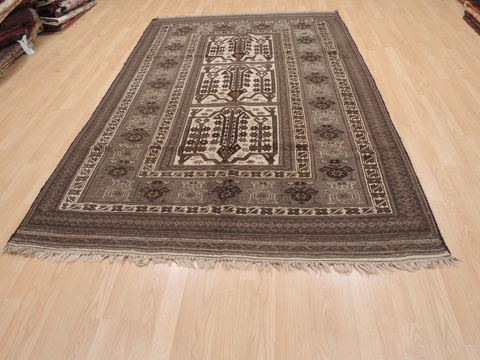 Kilim Brown Flat Woven 57 X 92 Area Rug 100-110706 Image 1