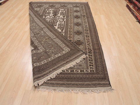Kilim Brown Flat Woven 57 X 92 Area Rug 100-110706 Image 6