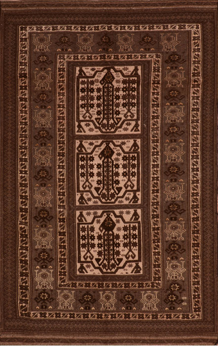 Kilim Brown Flat Woven 57 X 92 Area Rug 100-110706 Image 0
