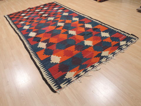 Kilim Red Runner Flat Woven 52 X 100 Area Rug 100-110707 Image 3