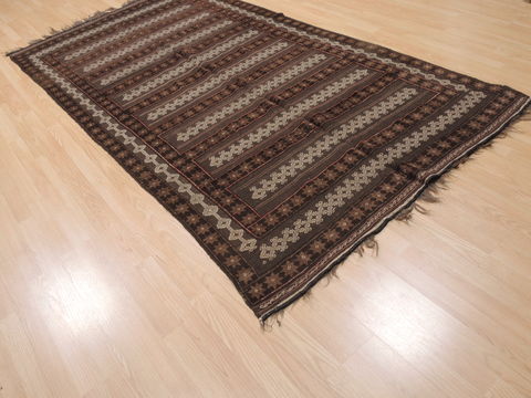 Kilim Brown Flat Woven 410 X 90 Area Rug 100-110708 Image 3