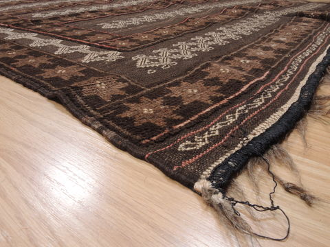 Kilim Brown Flat Woven 410 X 90 Area Rug 100-110708 Image 4