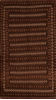 Kilim Brown Flat Woven 410 X 90 Area Rug 100-110708 Thumb 0