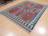 Kilim Blue Flat Woven 64 X 84 Area Rug 100-110710 Thumb 2