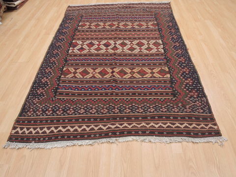 Kilim Blue Flat Woven 49 X 75 Area Rug 100-110712 Image 1