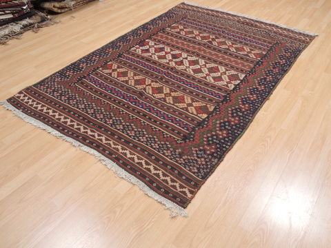 Kilim Blue Flat Woven 49 X 75 Area Rug 100-110712 Image 2