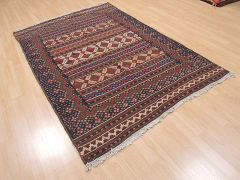 Kilim Blue Flat Woven 49 X 75 Area Rug 100-110712 Image 3