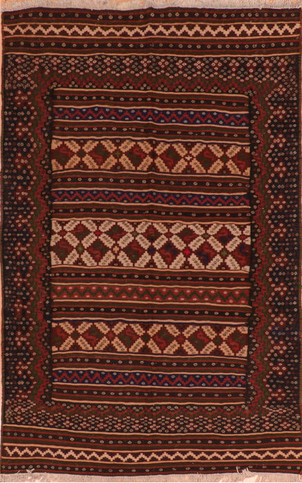 Kilim Blue Flat Woven 49 X 75 Area Rug 100-110712 Image 0
