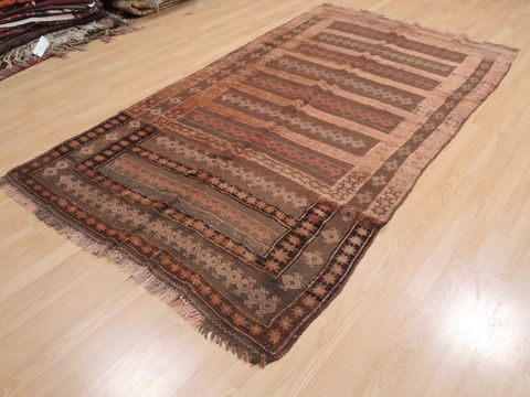 Kilim Brown Flat Woven 411 X 90 Area Rug 100-110714 Image 2