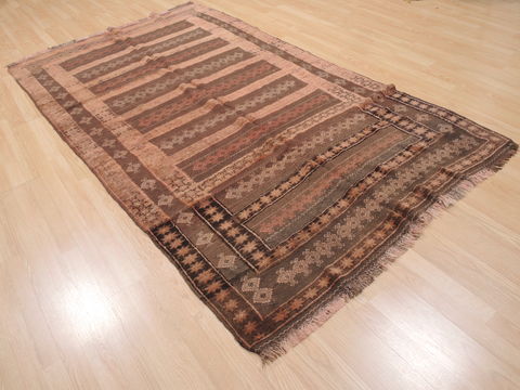 Kilim Brown Flat Woven 411 X 90 Area Rug 100-110714 Image 3