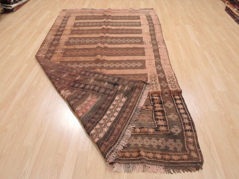 Kilim Brown Flat Woven 411 X 90 Area Rug 100-110714 Image 5