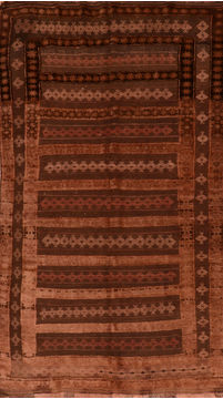 Kilim Brown Flat Woven 4'11" X 9'0"  Area Rug 100-110714