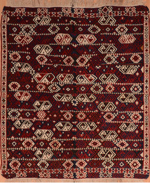 Kilim Red Flat Woven 5'7" X 6'10"  Area Rug 100-110718