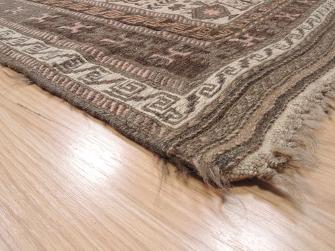 Kilim Brown Flat Woven 47 X 90 Area Rug 100-110721 Image 4
