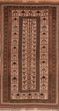 Kilim Brown Flat Woven 4'7" X 9'0"  Area Rug 100-110721
