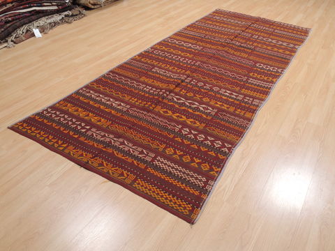 Kilim Red Runner Flat Woven 43 X 911 Area Rug 100-110723 Image 2