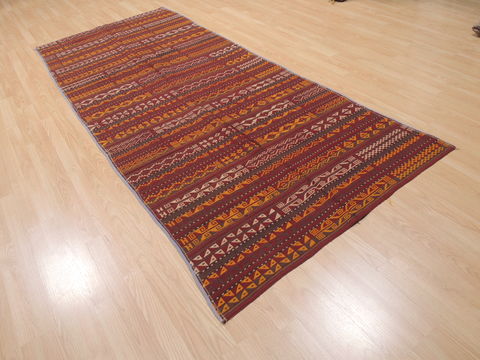 Kilim Red Runner Flat Woven 43 X 911 Area Rug 100-110723 Image 3