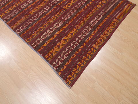 Kilim Red Runner Flat Woven 43 X 911 Area Rug 100-110723 Image 4