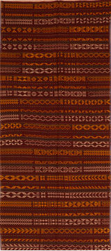 Kilim Red Runner Flat Woven 4'3" X 9'11"  Area Rug 100-110723