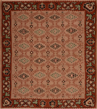 Kilim Beige Flat Woven 8'4" X 9'5"  Area Rug 100-110727