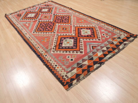 Kilim Red Runner Flat Woven 53 X 96 Area Rug 100-110729 Image 3