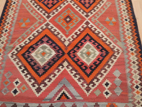 Kilim Red Runner Flat Woven 53 X 96 Area Rug 100-110729 Image 4