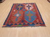 Kilim Blue Flat Woven 51 X 66 Area Rug 100-110731 Thumb 1