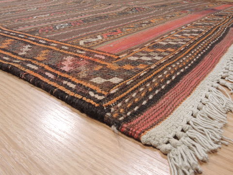 Kilim Red Runner Flat Woven 51 X 103 Area Rug 100-110735 Image 3