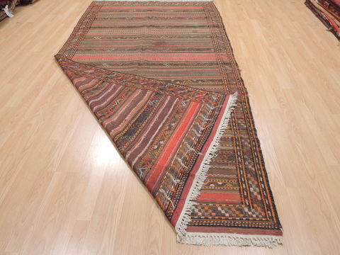 Kilim Red Runner Flat Woven 51 X 103 Area Rug 100-110735 Image 4