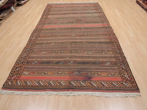 Kilim Red Runner Flat Woven 51 X 103 Area Rug 100-110735 Image 6