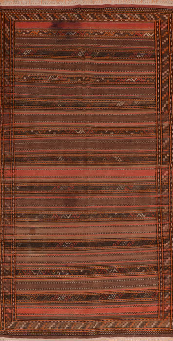 Kilim Red Runner Flat Woven 51 X 103 Area Rug 100-110735 Image 0
