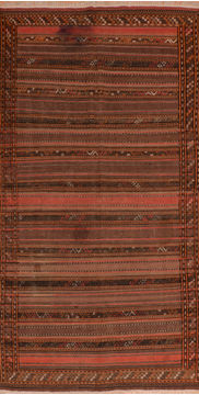 Kilim Red Runner Flat Woven 5'1" X 10'3"  Area Rug 100-110735