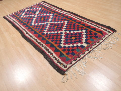Kilim Red Runner Flat Woven 45 X 89 Area Rug 100-110736 Image 2