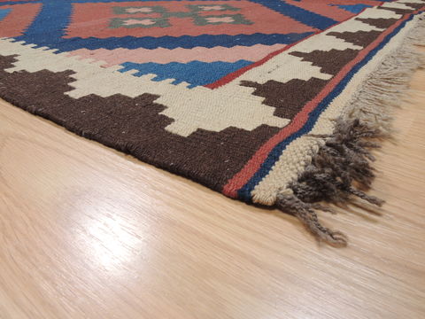 Kilim Blue Flat Woven 50 X 69 Area Rug 100-110737 Image 3