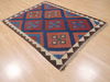 Kilim Blue Flat Woven 50 X 69  Area Rug 100-110737 Thumb 2