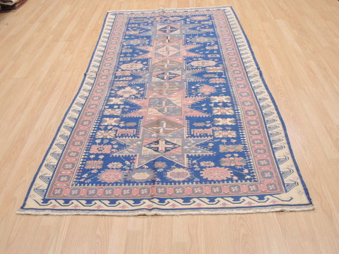 Kilim Blue Flat Woven 42 X 76 Area Rug 100-110739 Image 1