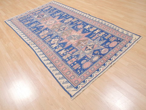 Kilim Blue Flat Woven 42 X 76 Area Rug 100-110739 Image 3