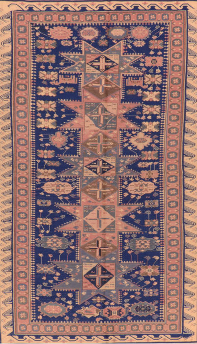 Kilim Blue Flat Woven 42 X 76 Area Rug 100-110739 Image 0