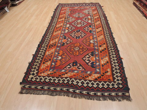 Kilim Red Runner Flat Woven 42 X 910 Area Rug 100-110740 Image 1