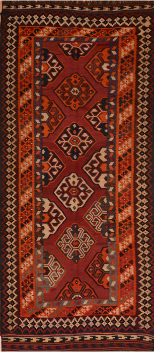 Kilim Red Runner Flat Woven 42 X 910 Area Rug 100-110740 Image 0
