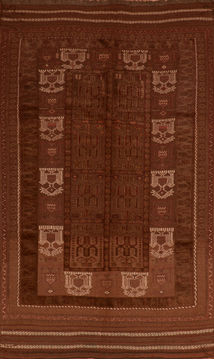 Kilim Brown Flat Woven 5'4" X 8'10"  Area Rug 100-110741