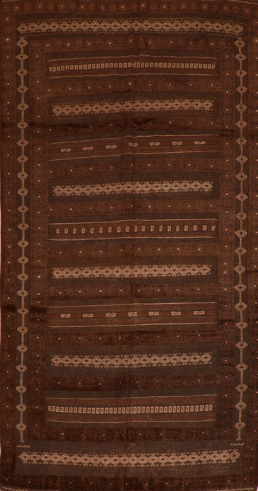 Kilim Brown Runner Flat Woven 51 X 99 Area Rug 100-110746 Image 0