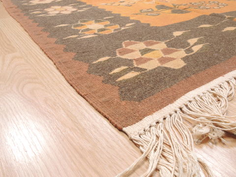 Kilim Brown Flat Woven 710 X 911 Area Rug 100-110747 Image 5